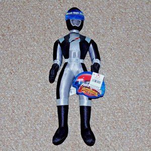 Disney Store Power Rangers Overdrive 16" Black Ranger Plush Doll New with Tags
